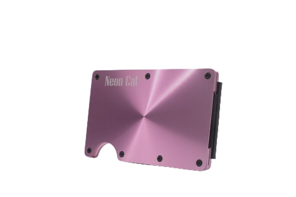 7328 Aluminum RFID Blocking Card Wallet with Money Clip Logo on Wallet